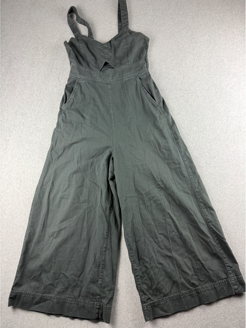 aerie Wide Leg Cotton Jumpsuit Size Small